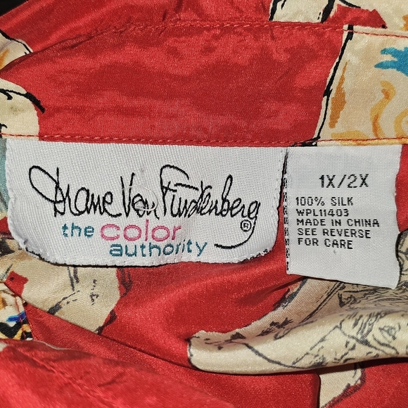 SOLD!!! Diane Von Furstenberg  Color Authority House of Cards 100 Silk - Picture 9 of 10